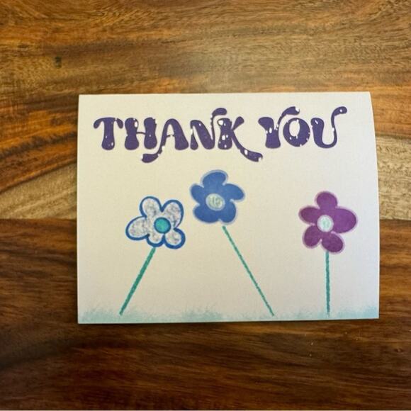 Thank You Cards Greeting Cards Blank Notes for Gift Friends Set of 6 & Envelopes - Picture 2 of 4